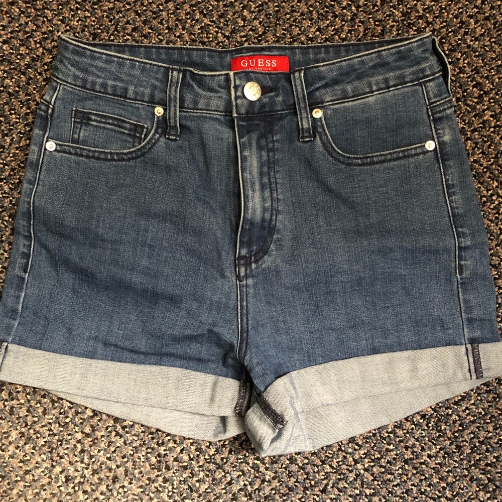 Denim highwaisted shorts